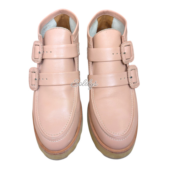 Beklina Desert Boot Nattsu Tan Leather Platform Bootie Size 6 Handmade in Peru - Picture 3 of 12